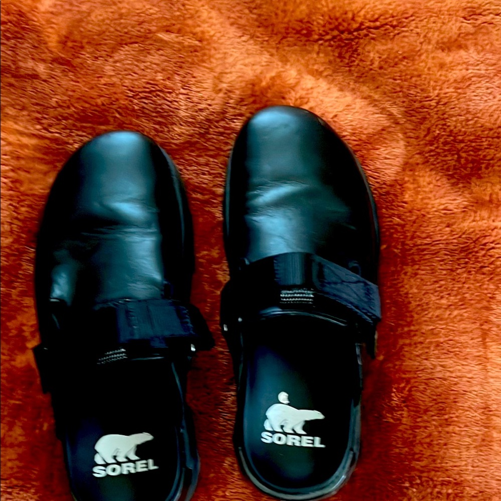 Sorel Black Loafers Slip-On Comfort Shoes